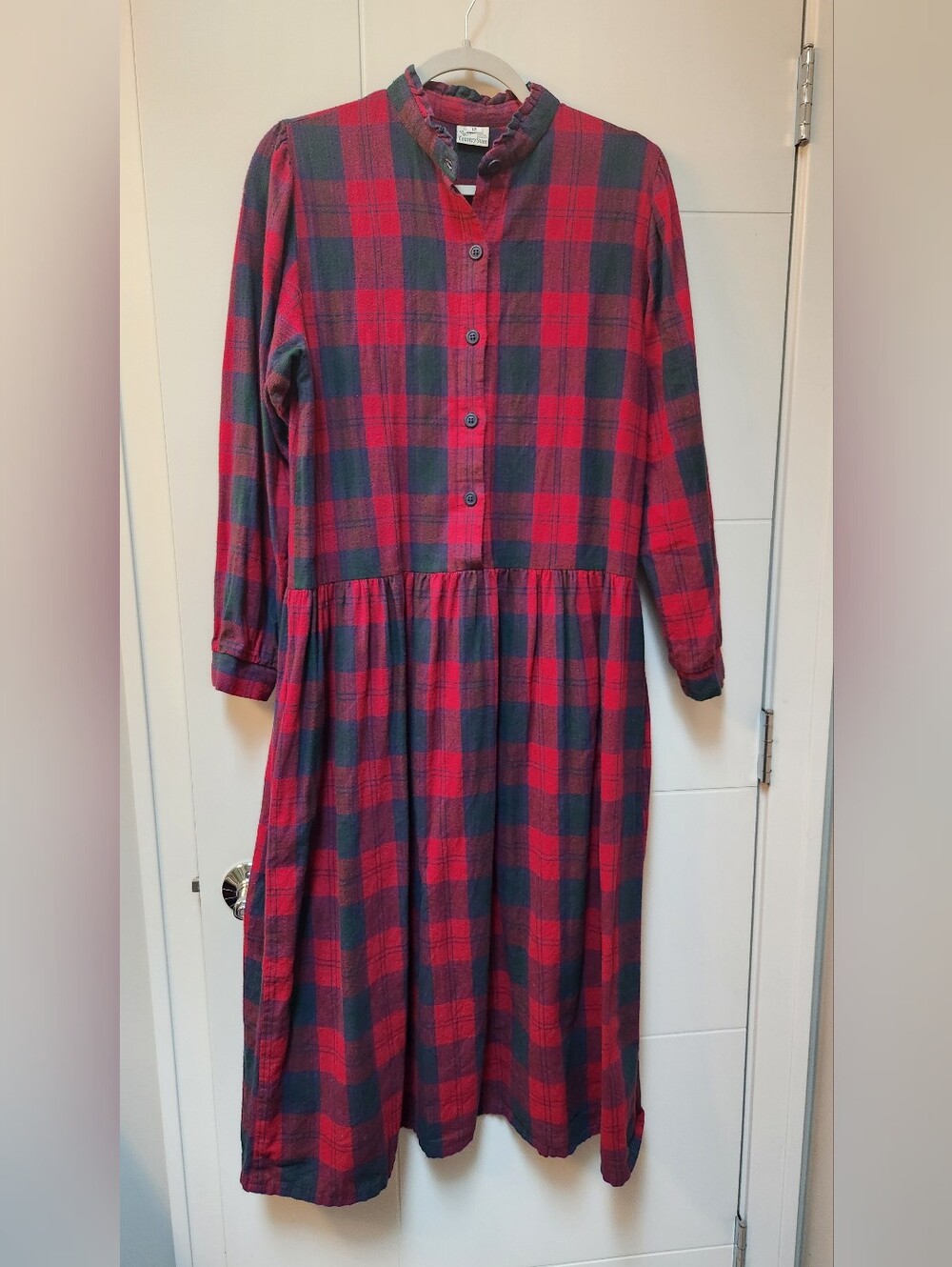 Vermont Country Store Cotton Flannel Dress Size 12